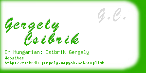 gergely csibrik business card